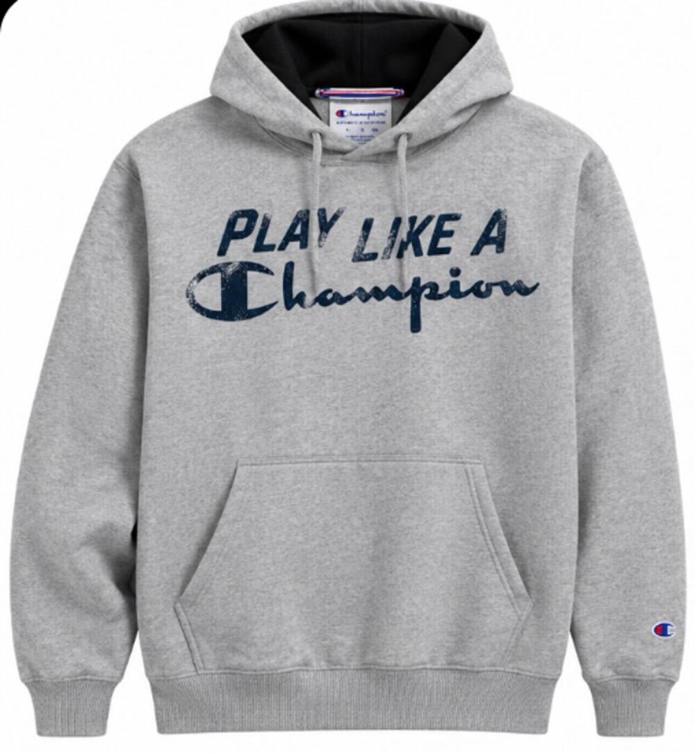 Champion Powerblend Hoodie Oxford Gray Men’s L GF89H